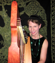 Close-Up of harpist Anne Roos on St. Patrick's Day